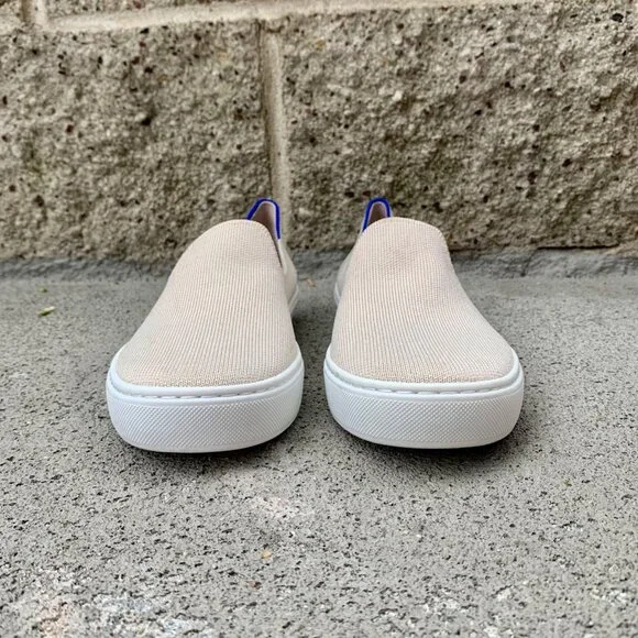 ROTHY'S Sand Original Slip On Sneaker Womens 6.5 37 Shoes Rothys Fabric Flat Tan - Picture 3 of 12